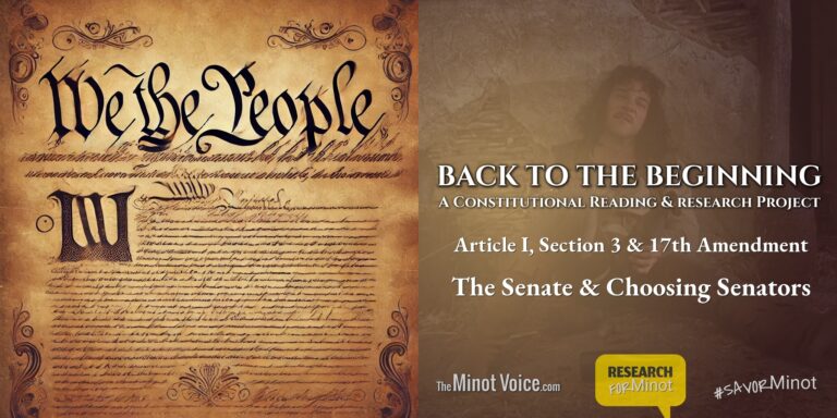 Back to the Beginning: Article I, Section 3 & 17th Amendment